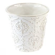 Artikel Urtepotte keramisk plantekasse hvid cremebeige Ø13,5cm 2 stk