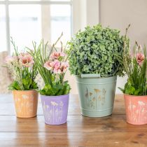 Artikel Urtepotte metal blomsterkasse lilla Ø11,5cm H11,5cm
