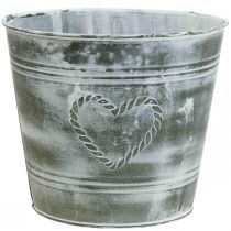 Artikel Urtepotte Shabby Chic plantekasse metalhjerte Ø22cm H17,5cm
