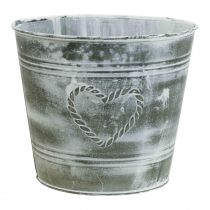 Artikel Urtepotte Shabby Chic plantekasse metalhjerte Ø17,5cm H15,5cm