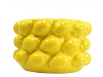 Artikel Urtepotte citron plantekrukke keramisk gul Ø18,5cm H12cm