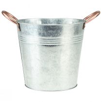 Artikel Urtepotte med håndtag dekorative metalspand Ø16cm H15cm