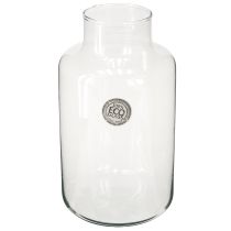 Artikel Blomstervase glas dekorativ vase med hals klar Ø14,5cm H25cm