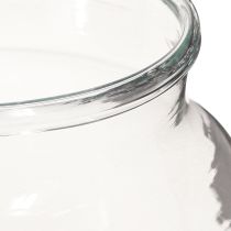 Artikel Blomstervase glas vase i klart glas borddekoration Ø18cm H22cm