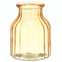 Artikel Blomstervase glas orange retro design Ø11cm H14,5cm 2stk