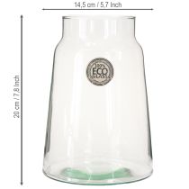Artikel Blomstervase glas klar vase til dekoration i glas H20cm