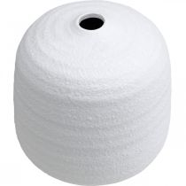 Artikel Blomstervase, keramikvase, dekorativ vase hvid Ø19cm H18cm
