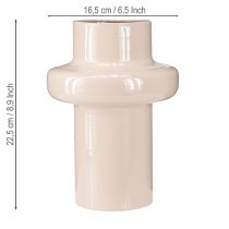 Artikel Blomstervase metal brun cappuccino emalje Ø17cm H23cm