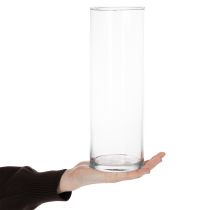Artikel Blomstervase, slank glascylinder, kan bruges som glasvase eller høj dekorativ glasvase, 30 cm