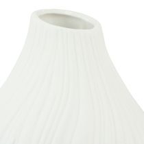 Artikel Blomstervase keramisk løgform hvid Ø13cm H13,5cm 2stk