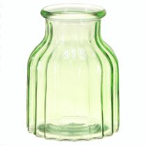 Artikel Blomstervaser grøn glas dekoration retro Ø11cm H14,5cm 2stk