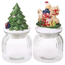 Artikel Slikkrukke med låg julebonboniere H20cm 2stk
