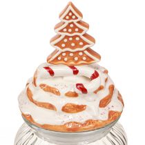 Artikel Julebonbonniere glas, gran kagedåse Ø11cm H21cm