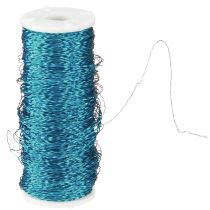 Artikel Bouillon-effekttråd Ø0,30 mm 140 m turkis dekorativ tråd til smykker