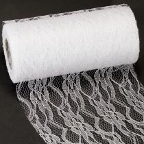 Artikel Bred blondebånd bordløber hvid blonde 150mm 10m