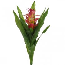 Artikel Bromelia kunstig Pink Kunstig blomst til pind 54cm