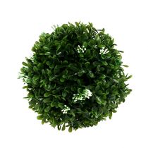 Artikel Buksbomkugle med blomster grøn dekorativ kugle Ø15cm 1 stk