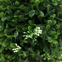 Artikel Buksbomkugle med blomster grøn dekorativ kugle Ø15cm 1 stk