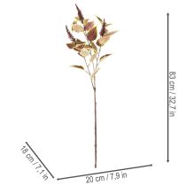 Artikel Kunstig Coleus med røde blade, kunstig plante, 20 cm