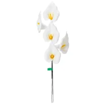 Artikel Kunstig calla med gul støvdrager, dekorative blomster, 35 cm, 10 stk.