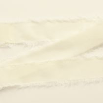 Artikel Chiffonbånd cremefarvet stofbånd med frynser 40mm 15m