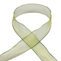 Artikel Chiffon bånd organza bånd dekorationsbånd organza grøn 40mm 20m