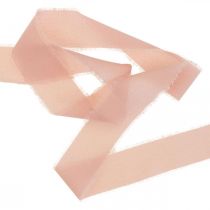 Artikel Chiffonbånd pink stofbånd med frynser 40mm 15m
