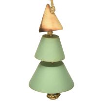 Artikel Juletræspynt, grantræ til ophængning, julegrøn/natur H10cm L24cm 4 stk.