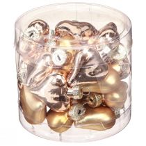 Artikel Julepynt, juletræspynt, gyldne hjerter, 3 cm, 24 stk.