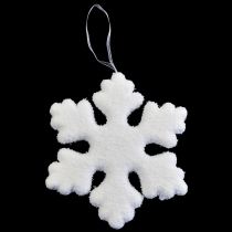 Artikel Juletræspynt snefnug hængende dekoration Julehvid 15cm