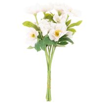 Artikel Kunstig julerosbuket, julebuket, 35 cm, 6 stk.