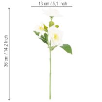 Artikel Kunstig juleroseblomstbuket, hvid, kunstig juledekoration