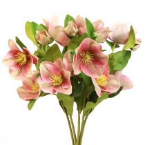 Artikel Elegant buket lyserøde juleroser – 35 cm 6 stk.