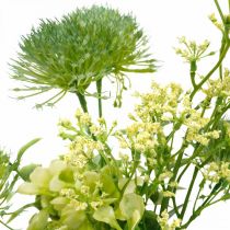 Silkeblomster, kunstig buket, blomsterdekoration med tidsel 40cm