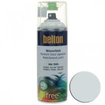 Artikel Belton fri vandbaseret maling grå højglans spray lys grå 400ml