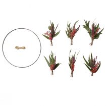 Artikel Gør-det-selv tørrede blomsterkrans lavendeldekoration Ø30cm - Kreativt gør-det-selv-sæt