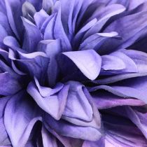 Artikel Kunstig dahlia med store blomster i lilla L58cm