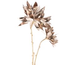 Artikel Kunstig dahliablomst, langstilket med to blomster, 75 cm