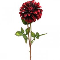 Artikel Kunstig blomst dahlia rød silke blomst efterår 78cm Ø3 / 15cm