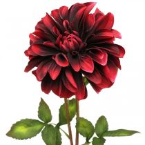 Artikel Kunstig blomst dahlia rød silke blomst efterår 78cm Ø3 / 15cm