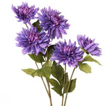 Artikel Kunstige dahliaer i lavendel med 5 blomster 105cm