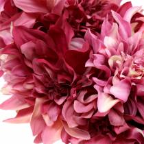 Dahlia blomsterkrans mørkeagtig, valg Ø42cm