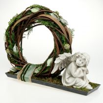 Artikel Mindefigur sovende engel grå 16cm 2 stk