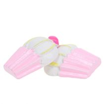 Miniature dekorative cupcakes lyserøde, hvide 2,5 cm 60p