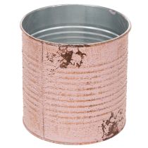 Artikel Dekorativ dåse, antik rose, metal dåse til plantning, Ø11 cm H10,5 cm