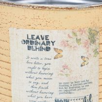 Artikel Dekorativ dåse, abrikos, metalplantepotte, sommerdekoration, Ø15,5 cm H15 cm