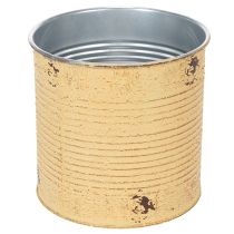 Artikel Dekorativ dåse, abrikos, metalplantepotte, sommerdekoration, Ø15,5 cm H15 cm