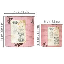 Artikel Blomsterpottesæt til altan og have, dekoration af plantekasse, vintage stil, 15 cm, 3 dele