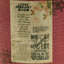 Artikel Dekorativ kasse lilla metal dåse til beplantning Ø15,5cm H15cm