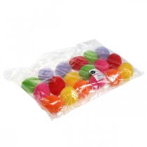 Artikel Dekorative æg flokkede farverige 4cm 18 stk